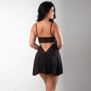 Camisola Costa Aberta Detalhe Luxo Preta