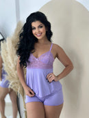 ShortDoll Lilás Renda Premium