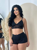 Top Doll Renda Preto