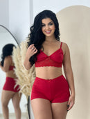 Top Doll Renda Vermelho