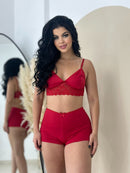 Top Doll Renda Vermelho