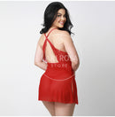 Conjunto Romance Vermelho 3 Peças (Robe, Camisola e Calcinha)
