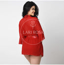 Conjunto Romance Vermelho 3 Peças (Robe, Camisola e Calcinha)